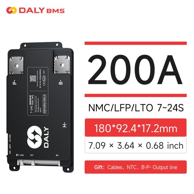 Daly Smart BMS Bluetooth Lifepo4 Li-Ion LTO Bateria 30A-200A