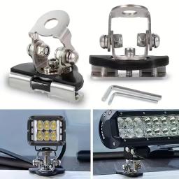 2 pçs/set universal pilar capô offroad led barra de luz trabalho titular montagem do carro suporte luz trabalho braçadeira acessórios - Image 2