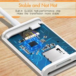 Adaptador Leitor de Cartão de Memória Tipo C SD TF para Samsung Huawei Xiaomi, Conversor de Dados para Macbook, Laptop e Celular - Image 3