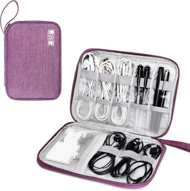 Bolsa Organizadora de Viagem Digital Multifuncional 24cm em Poliéster