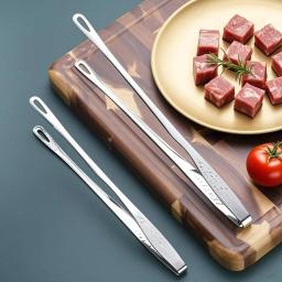 Pinça longa de cozinha de aço inoxidável, antiderrapante, resistente ao calor, churrasqueira, para bife, frutos do mar, buffet, salada, ferramentas de cozinha - Image 3