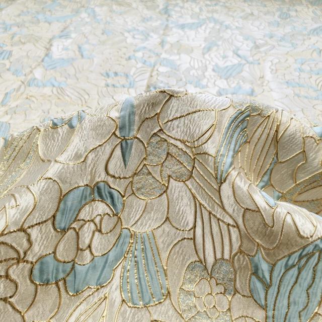 Tecido Jacquard Brocado 1 Metro - Luxo em Poliéster para Moda Exclusiva