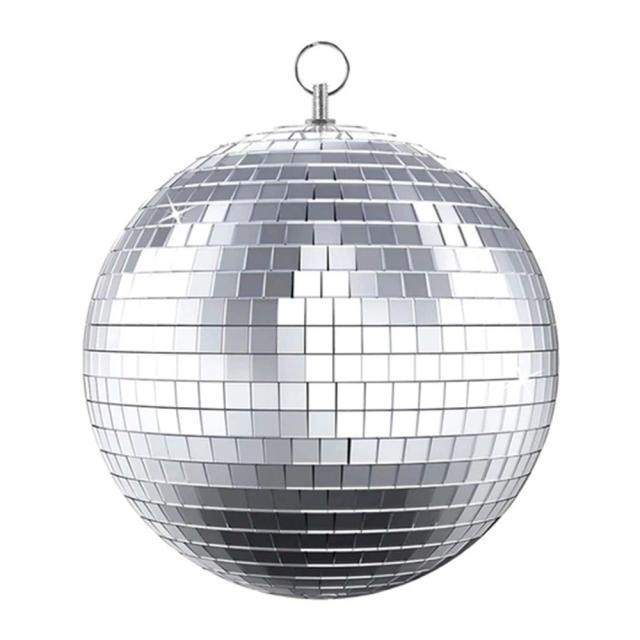 Bola de Espelho Decorativa 20cm Prata para Festas e Eventos
