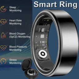 Anel Inteligente COLMI R09 2026 para Homens e Mulheres com Estojo de Carregamento, Monitor de Temperatura Corporal, Saúde e Sono para Telefone Xiaomi Samsung - Image 3
