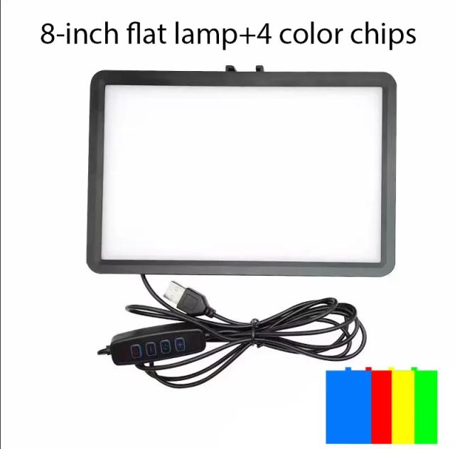 Luz de Painel LED Quadrada para Fotografia de Natureza Morta 8 polegadas