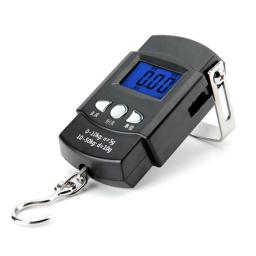 Balança eletrônica com luz de fundo azul, 110lb/50kg, display lcd com regra de medição, fita digital, ferramenta de balança de gancho para pendurar na pesca - Image 4