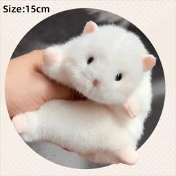Chaveiro de Pelúcia de Hamster Fofo, Design para Alívio do Estresse, Pingente Macio para Bolsa, Brinquedo de Pelúcia de Animal Durável, Presente - Image 6