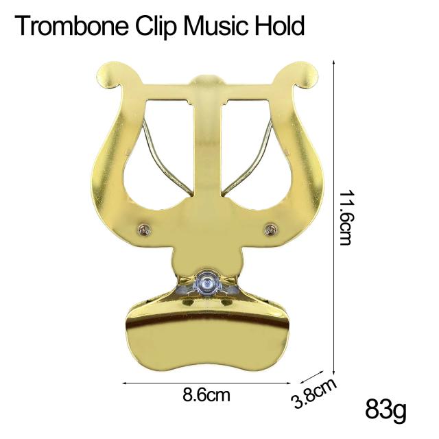 Clipe Suporte para Partituras de Trombone, Instrumentos de Banda de Marcha, Acessório de Suporte de Música Portátil Leve de Metal