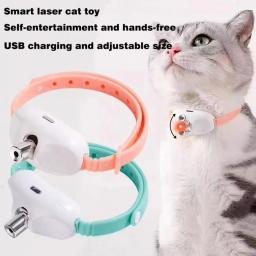 Coleira Laser Recarregável para Gatos, Brinquedo Interativo Automático com Infravermelho para Gatinhos, Alivia a Ansiedade, Suprimentos para Animais de Estimação - Image 2