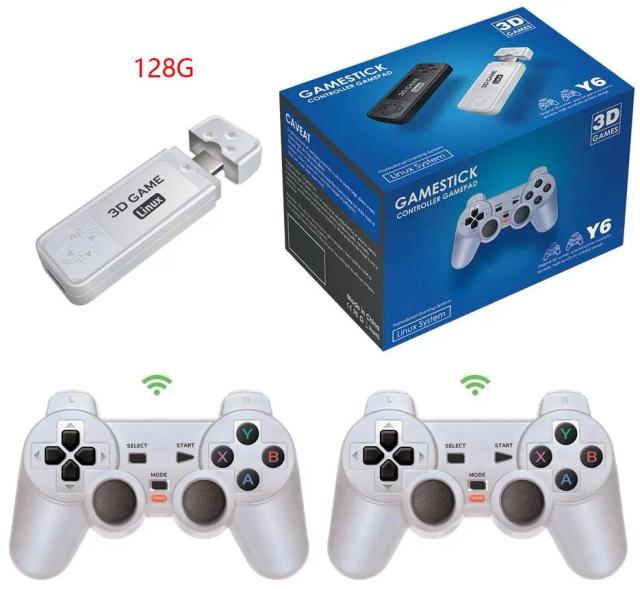 Y6 Console de Jogos Retro 4K 60fps Saída HDMI GD10 TV Game Stick Portátil