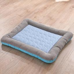 Cooling Pad Bed para cães, gatos, cachorrinho, gatinho, tapete legal, pet cobertor, seda de gelo macio para dormir no verão, rosa, azul, respirável - Image 4
