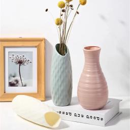 Vaso De Plástico Nórdico Simples, Pequeno Vaso De Flores Frescas, Garrafa De Armazenamento Para Flores, Sala De Estar, Decorações De Casa Moderna, Ornamentos, 1Pc - Image 2