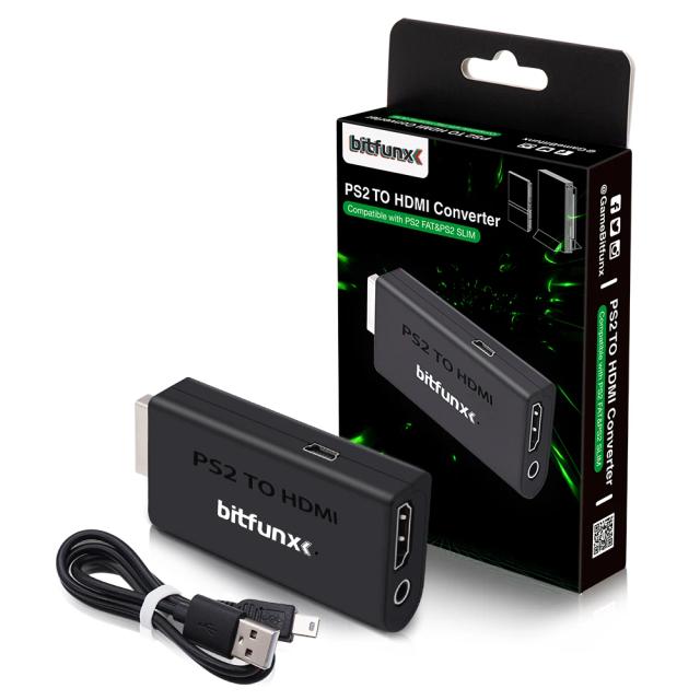 Bitfunx Adaptador Conversor PS2 YPBPR para HDMI com Áudio 3.5mm