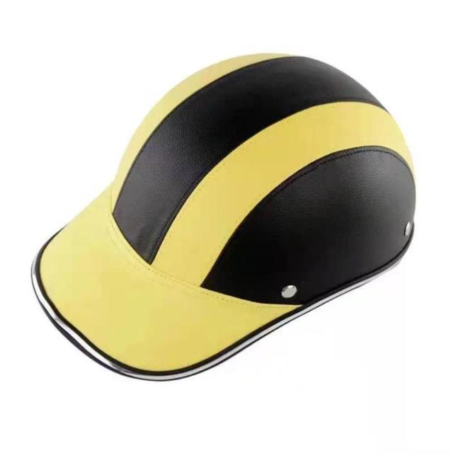 Capacete de Ciclismo Estilo Boné Clássico com Alça Ajustável, Capacete de Segurança para Ciclismo, Capacete Rígido Anti-UV para Motocicleta, Capacete Meio Aberto para Ciclistas