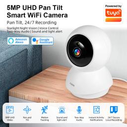 Câmera IP Fuers 4K 8MP, para uso interno, com Wi-Fi, sem fios, para vigilância, compatível com o aplicativo Tuya Smart Home, com função de rastreamento automático, sistema de segurança CCTV e monitor para bebés. - Image 6