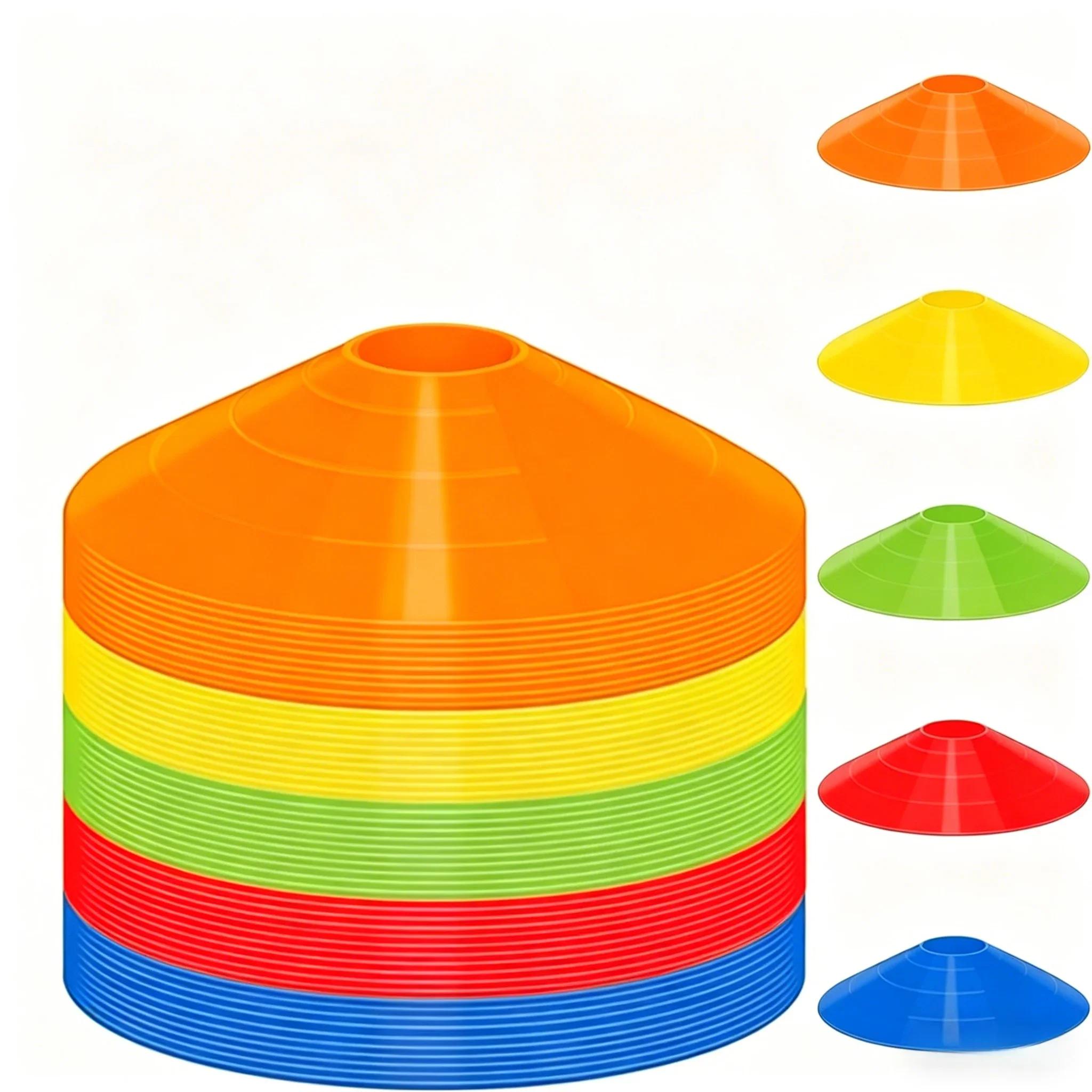 Cones de Disco para Treino de Futebol, Placas de Agilidade, Cones de Sinalização para Prática ao Ar Livre de Futebol e Basquete, Cores Aleatórias - Image 1