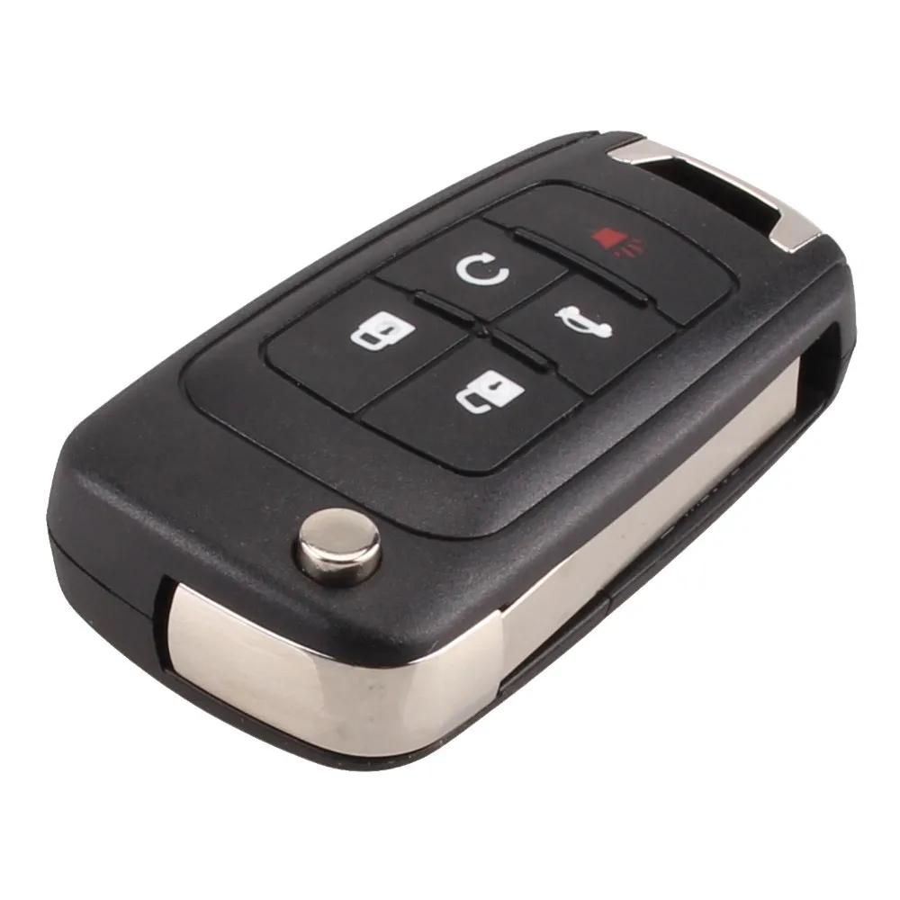 Keyyou flip dobrável remoto chave do carro escudo para chevrolet cruze epica lova camaro impala 2 3 4 5 botão hu100 lâmina - Image 1