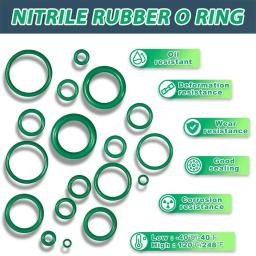 Kit de anel o de ar condicionado, 595 peças, conjunto de sortimento de anéis de borracha de vedação de 36 tamanhos para compressor automotivo, reparo de encanamento a/c - Image 3
