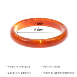 Pulseira de Jade Imitação para Mulheres, Semi-Transparente, Multicolorida, Redonda, Retro, Acrílica, Personalidade, Boudoir, Pulseira de Jade, Jóias da Moda - Image 6