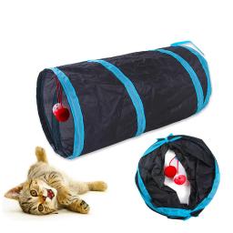 Túnel dobrável para gatos, brinquedo para gatos, barril de broca respirável para papel alto interno, suprimentos para animais de estimação, gato s y passagem, túnel de jogo - Image 3