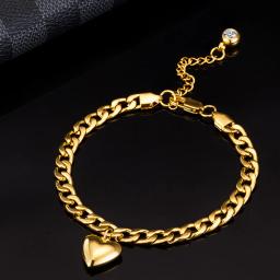 Tornozeleira para mulheres cor de ouro aço inoxidável cubana link tornozelo pulseiras verão 2024 moda perna corrente praia pé jóias tornozeleiras - Image 6