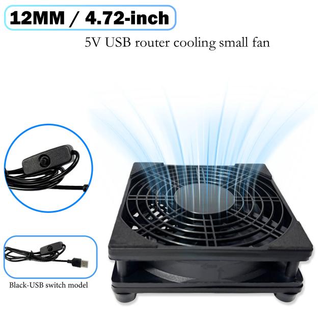 Ventilador de Resfriamento USB 120mm 5V Mini Cooler Silencioso para Eletrônicos