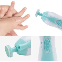 Bebê elétrico aparador de unhas criança polidor ferramenta cuidados com o bebê multifuncional cortador de unhas aparador infantil manicure conjunto - Image 6