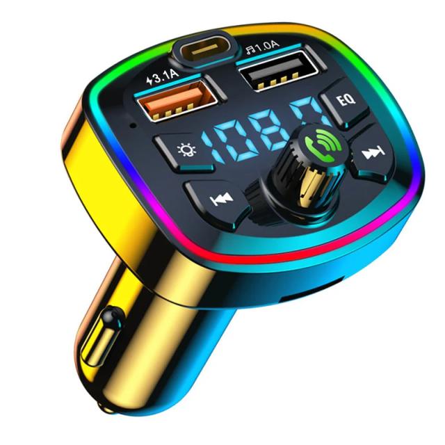 Transmissor FM Bluetooth 5.0 Carregador Duplo USB 2.1A