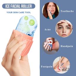Conjunto de ferramentas de limpeza facial de 1/3 peças, ferramenta de raspagem em forma de coração de aço inoxidável, rolo de gelo, escova facial de silicone. - Image 2