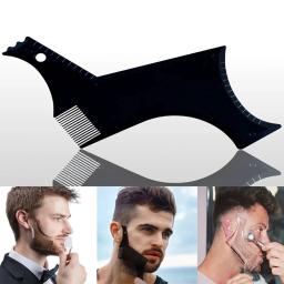 Régua de modelagem de barba masculina, modelo de estilo, pente, modelos de guarnição, régua, ferramenta de beleza para aparar cabelo, bigode, barbeiro, 1 peça - Image 2