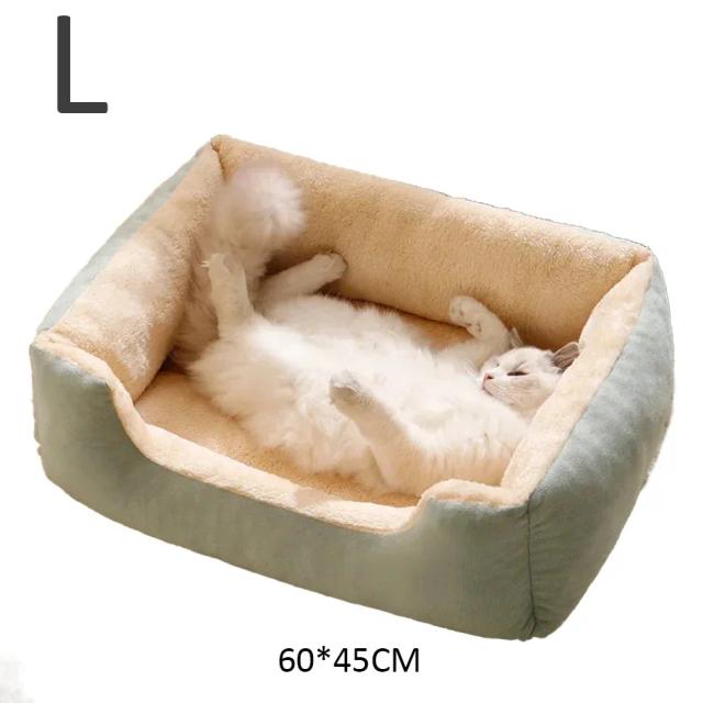 Cama para Gatos e Cães em Pelúcia Curta Premium - Conforto Superior