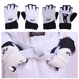1 par luvas de karatê equipamento taekwondo metade do dedo protetor boxe mão pé proteção pés guardas artes marciais kickboxing - Image 4