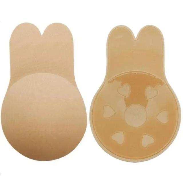 Sutiã Adesivo Silicone Sem Alças Invisível Reutilizável Levantamento de Peito 1 Par