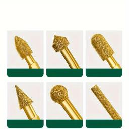 Kit com 3 Pontas Diamantadas para Retificação e Polimento de Ferro, Aço Inoxidável, Cerâmica e Azulejo, Compatível com Furadeiras - Image 5