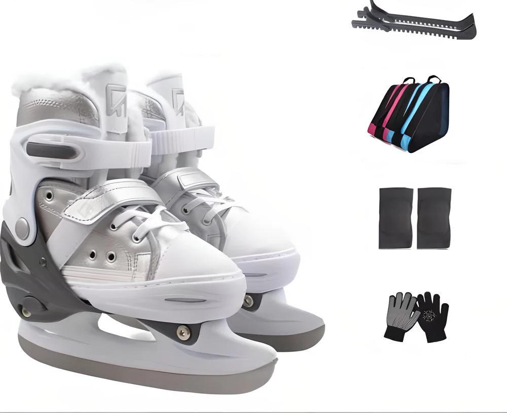 Patins Ajustáveis para Crianças e Adultos - Patins Inline para Iniciantes - Tamanho Ajustável