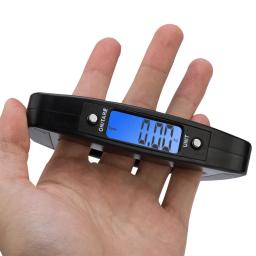 Balança Digital de Bagagem de 50kg, Balança Portátil para Malas, Balança Eletrônica Portátil com Display Digital Retroiluminado, Acessórios de Viagem - Image 4