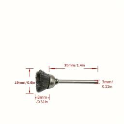 9 pçs mini escova de fio de aço broca ferramenta rotativa escova de limpeza roda metal remoção ferrugem disco polimento - Image 4