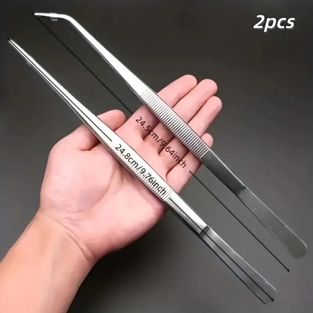 Pinça de Cozinha Profissional Aço Inoxidável 2 Peças