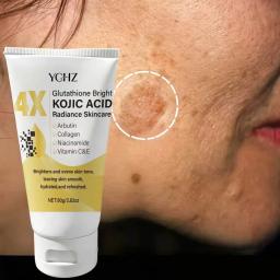 Creme Facial com Ácido Kójico Uniformiza o Tom da Pele, Elimina Manchas Escuras e Opacidade - Não Oleoso, Adequado para Homens e Mulheres - Creme Clareador e Hidratante, para Uso Diurno e Noturno - Image 1
