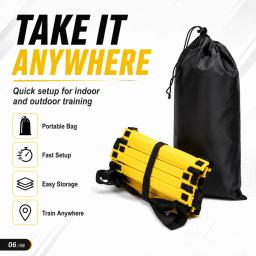 Conjunto de Escadas de Agilidade 2-10M para Treinamento de Velocidade com Bolsa de Transporte para Futebol, Coordenação de Movimentos e Exercícios de Fitness em Casa - Image 6