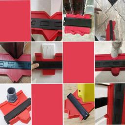 Medidor de Contorno e Régua Copiadora de Linhas, Gabarito de Corte para Construção e Marcenaria, Instrumento de Medição para Cerâmica e Ferramenta para Assentamento de Ladrilhos - Image 1