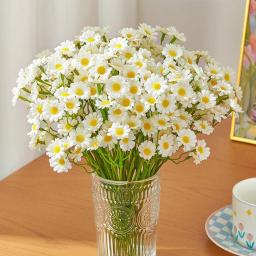 12-48PCS Flores Artificiais de Margarida, Pequenas Flores Falsas para Decoração de Mesa em Casamentos e Festas, DIY Decoração para Casa - Image 1