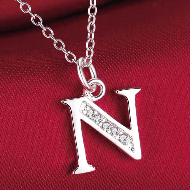 Colar Pingente Zircão Prata 925 Feminino para Presente