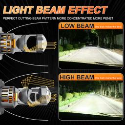 Lâmpada de Farol LED H4 H7 com Lente Projetora 5.500.000LM, Luz LED Canbus de Alta Potência para Upgrade Automotivo, Mini Farol de Carro - Image 5
