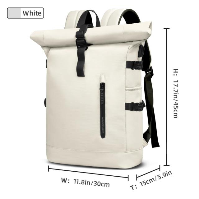 HK Fashion Mochila de Viagem Expansível Masculina Grande Capacidade à Prova d'água para Laptop 15.6" e Ciclismo