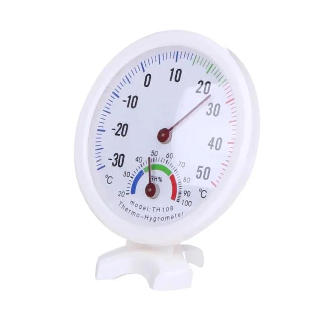 Termômetro e Higrômetro Mini Sino - Monitor de Umidade e Temperatura -30~50°C Analógico para Jardim e Pátio
