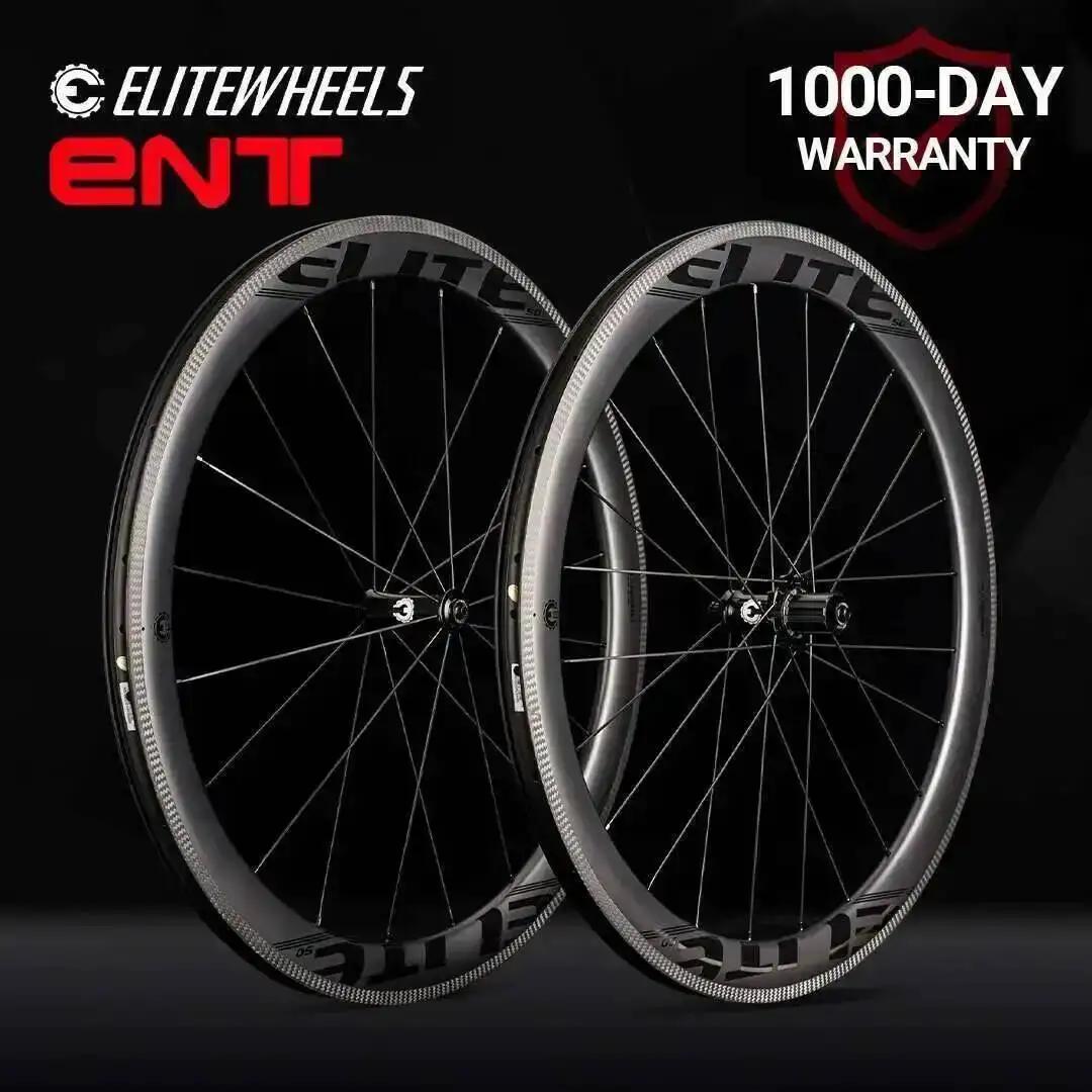 ELITEWHEELS ENT Rodas de Carbono Acabamento UD Qualidade UCI Tubeless Ready Pilar Mamilo 1423 Raios 700c Road Carbon Rim - Image 1