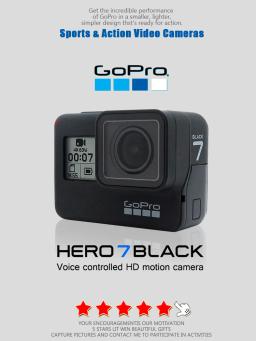 GoPro Hero 7 Preto Original Pacote Especial Câmera de Ação Go Pro Hero7 Esporte 12MP Foto Streaming Ao Vivo Cam 4K 60fps 1080P 240fps - Image 1