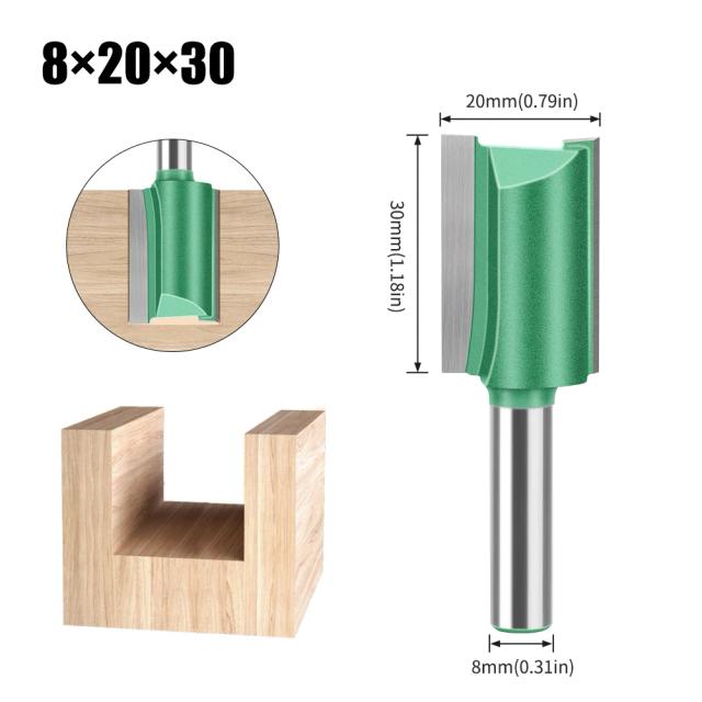 Broca de fresa de carboneto de tungstênio com haste reta de 8mm e 3mm-20mm de diâmetro para madeira