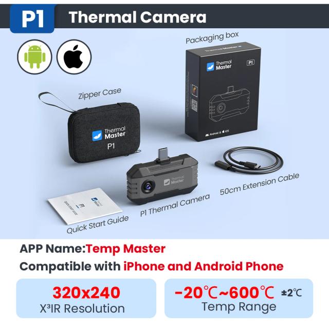 Câmera Térmica X3IR P1 320x240 para Smartphones iOS e Android